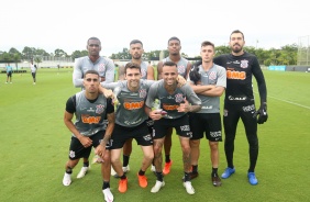 Elenco do Timo no treinamento desta vspera de Natal no CT Joaquim Grava