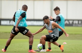 Camacho e Vital no treinamento desta vspera de Natal no CT Joaquim Grava