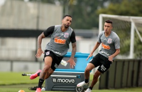 Michel e Cantillo no treinamento desta vspera de Natal no CT Joaquim Grava