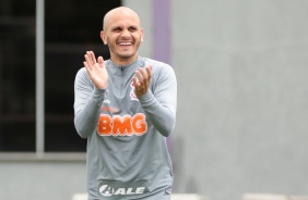 Fbio Santos no ltimo treino antes do jogo contra o Botafogo