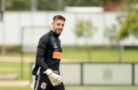 Goleiro Guilherme no ltimo treino antes do jogo contra o Botafogo