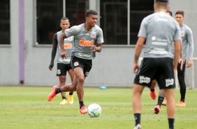 Léo Natel no último treino antes do jogo contra o Botafogo