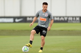 Ramiro no último treino antes do jogo contra o Botafogo