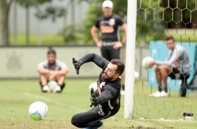 Walter no ltimo treino antes do jogo contra o Botafogo