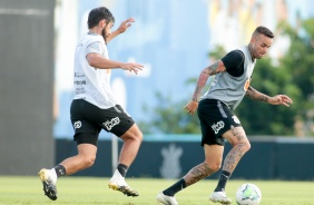 Bruno e Luan no primeiro treino do Corinthians em 2021