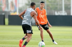 Cantillo no primeiro treino do Corinthians em 2021