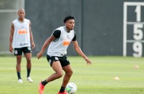 derson no primeiro treino do Corinthians em 2021