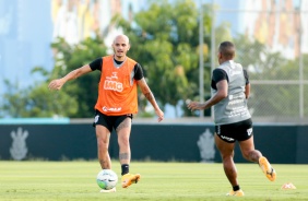 Fbio no primeiro treino do Corinthians em 2021