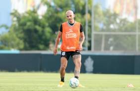 Fbio Santos no primeiro treino do Corinthians em 2021
