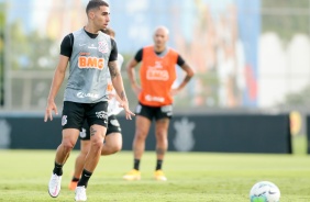 Gabriel no primeiro treino do Corinthians em 2021