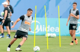 Gabriel no primeiro treino do Corinthians em 2021