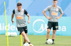 Gustavo Silva no primeiro treino do Corinthians em 2021