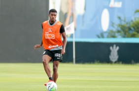 Lo Natel no primeiro treino do Corinthians em 2021