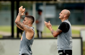 Gabriel e Fbio Santos no penltimo treino antes do Drbi desta segunda-feira