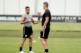 Gabriel e Mancini no penltimo treino antes do Drbi desta segunda-feira