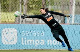 Goleiro Cssio no penltimo treino antes do Drbi desta segunda-feira