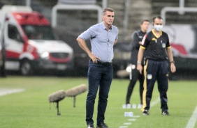 Mancini no jogo contra o Red Bull Bragantino, na Neo Qumica Arena, pelo Brasileiro