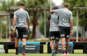 Jogadores na atividade desta tera-feira no CT Dr Joaquim Grava
