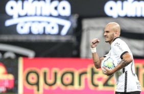 Fbio Santos marcou, de pnalti, o gol de empate do Corinthians, diante o Cear, pelo Brasileiro