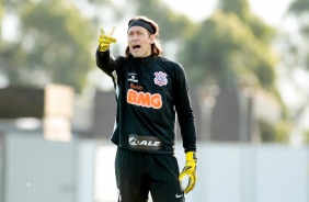 Cssio no ltimo treino do Corinthians antes do jogo contra o Athletico-PR