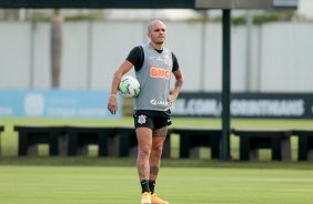 Lateral Fbio Santos no ltimo treino do Corinthians antes do jogo contra o Athletico-PR