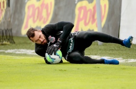 Walter no ltimo treino do Corinthians antes do jogo contra o Athletico-PR