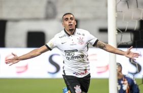 Gabriel na partida entre Corinthians e Athletico, nesta quarta-feira na Neo Qumica Arena