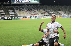 Gabriel na partida entre Corinthians e Athletico, nesta quarta-feira na Neo Qumica Arena