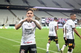 Gustavo Silva na partida entre Corinthians e Athletico, nesta quarta-feira na Neo Qumica Arena