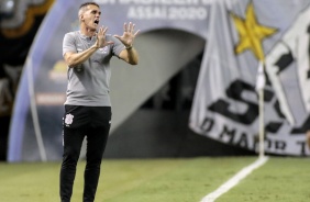Vagner Mancini durante partida entre Corinthians e Santos, na Vila Belmiro, pelo Brasileirão