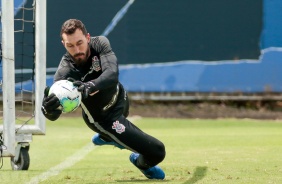 Arqueiro Walter no penúltimo treino antes do duelo contra o Santos, pelo Brasileiro 2020