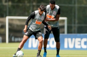 Camacho e Jô no penúltimo treino antes do duelo contra o Santos, pelo Brasileiro 2020