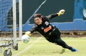 Cássio no penúltimo treino antes do duelo contra o Santos, pelo Brasileiro 2020