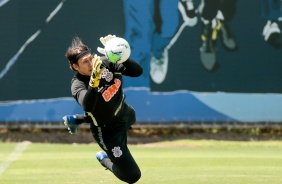 Goleiro Cássio no penúltimo treino antes do duelo contra o Santos, pelo Brasileiro 2020