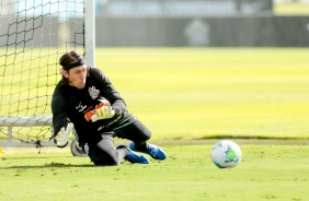 Goleiro Cássio no primeiro treino depois da derrota para o Santos, pelo Brasileiro 2020