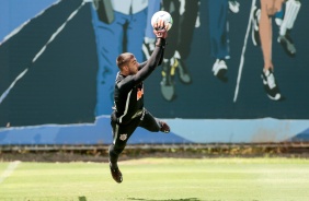 Goleiro Guilherme no penltimo treino antes do duelo contra o Santos, pelo Brasileiro 2020