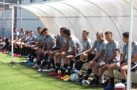 Jogo-treino entre os times Sub-20 e Sub-23 do Corinthians hoje, no CT da base