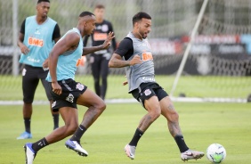 Raul Gustavo, Michel Macedo na atividade da tarde desta terça-feira no CT Dr. Joaquim Grava