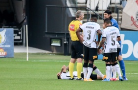 Daronco, Cssio, Jemerson e Gabriel na partida contra o Vasco, na Neo Qumica Arena, pelo Brasileiro