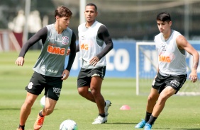 Mateus Vital, Rmulo Otero, ngelo Araos no treino desta quarta