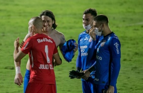 Cssio, Jlio Cesar, Guilherme e Donelli no jogo entre Corinthians e Red Bull Bragantino