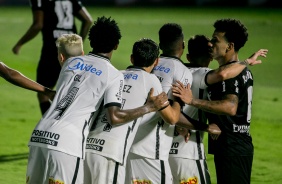 Jogadores do Timo no jogo entre Corinthians e Red Bull Bragantino, pela estreia do Paulisto 2021