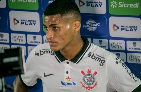 Rodrigo Varanda concede entrevista no final do jogo entre Corinthians e Red Bull Bragantino