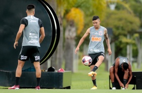 Adson durante treino preparatrio para o jogo entre Corinthians e Palmeiras