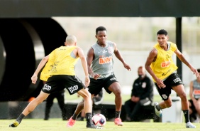 Cazares no treinamento de hoje no CT Joaquim Grava