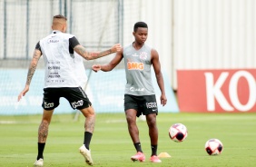 Cazares no treino desta tera-feira no CT Joaquim Grava