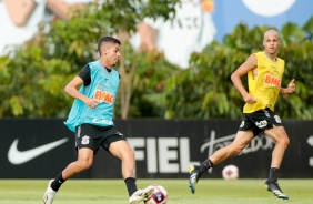 Gabriel durante treino preparatrio para o jogo entre Corinthians e Palmeiras