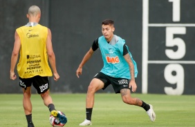 Gabriel Pereira durante treino preparatrio para o jogo entre Corinthians e Palmeiras