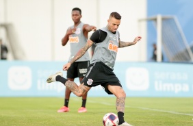 Luan no treinamento de hoje no CT Joaquim Grava