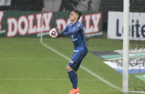 Matheus Donelli no jogo entre Corinthians e Palmeiras, na Neo Química Arena, pelo Paulistão